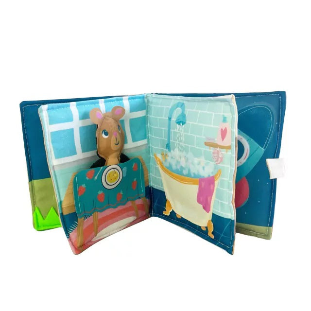 A dormir - Mini libro de escenas de tela sensorial A dormir - Mini libro de escenas de tela sensorial
